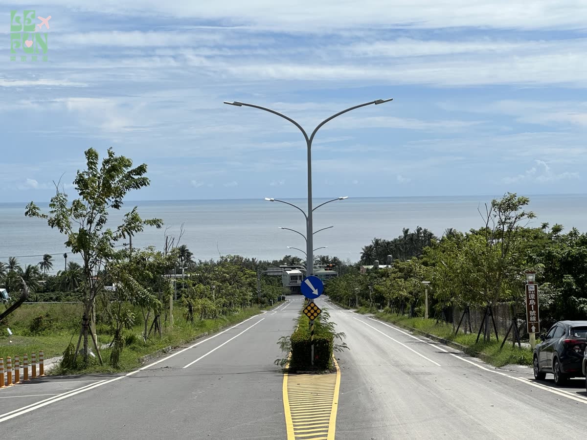 台東太麻里車站前大道通往太平洋海景
