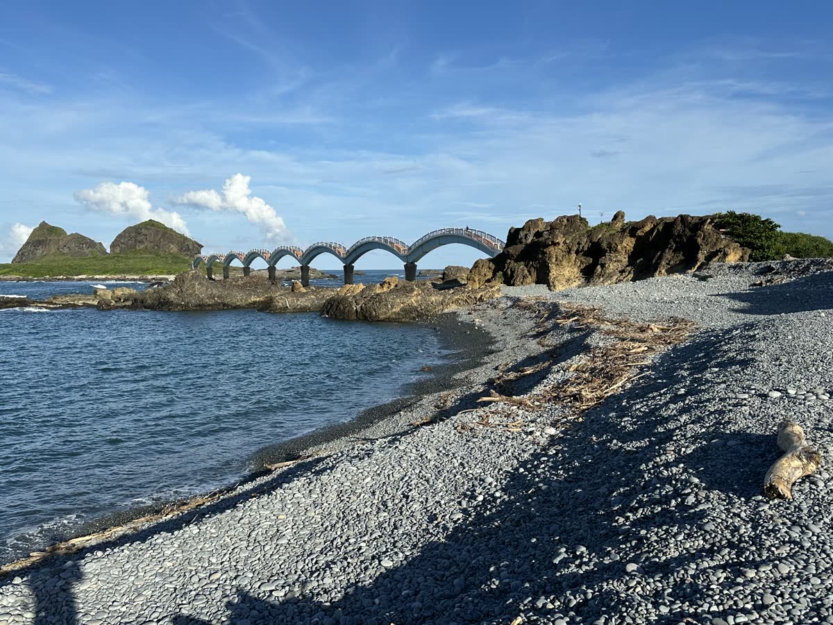 台東海岸線一日遊三仙台八拱跨海步橋與太平洋景色